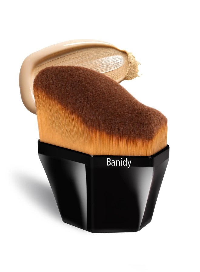 Banidy Premium Foundation Brush, Beauty Blender Brushes for Blending Liquid Hexagon Face Blush Liquid Powder Foundation Brush with Protective Case - Image 1